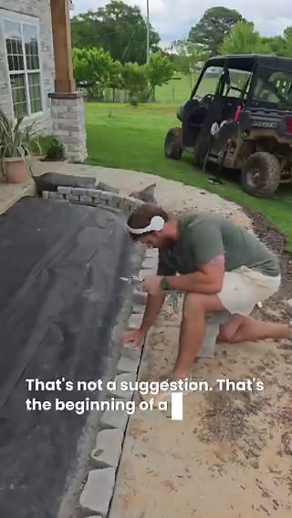 This husband thought he had it all figured out. He planted fake shrubs and plants originally. Less maintenance, less work. But, he realized it’s not about that. It’s about what his wife wants. If she wants real flowers with lots of colors and a beautiful entrance to the house, that’s what he’s going to give her. It looks great. The only issue I have is the fabric material. Do you put fabric down and mulch on top? I’ve heard it will not let the mulch decompose into the soil. Do you agree with him