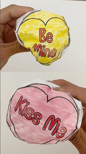 Candy Hearts Squishy | DIY Valentines Day 3D Paper Squishy Craft #squishy #papercraft