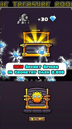 🔑 NEW SECRET SPIDER UNLOCKED with Gold Key | #geometrydashsecrets #geometrydash #gd
