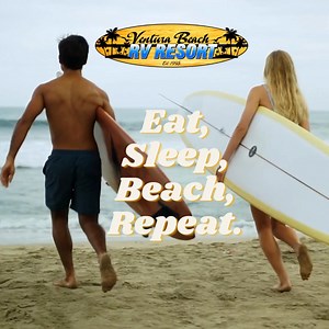 Life is better at the beach. Specifically Ventura Beach. 😉 Call us now to book your next coastal getaway. 🌊🌴🥥 (805)643-9137 | Ventura Beach RV Resort