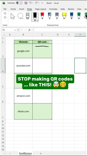 QR code in excel! #excel #exceltips #exceltricks #spreadsheet