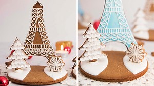 2.9K views · 115 reactions | Gingerbread Season is here! Let's make the Eiffel Tower Gingerbread Centerpiece. ➡️ Step-by-step Eiffel Tower Centerpiece Tutorial https://www.hanielas.com/eiffel-tower-gingerbread-centerpiece/ ➡️ SHOP THE EIFFEL TOWER TEMPLATE https://ko-fi.com/s/9ad0181daf | Haniela's | Facebook
