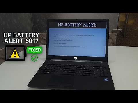 How to Fix HP Battery Alert (Error Code 601) | HP Laptop Battery Error Solution