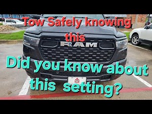 Ram Trailer Brake controller settings.