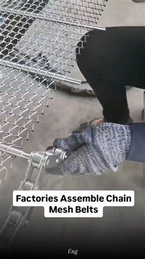 Engineering Things on Instagram: "Factories Assemble Chain Mesh Belts: Weaving Strength for Industry! 🏭🔗 From food processing lines to heavy industrial sorting, chain mesh belts are the silent movers behind countless conveyor systems. Watch as raw wire transforms into flexible, durable, and precision-engineered belts—stitching together reliability in every link. 🔧 The Assembly Process Step-by-Step: 1️⃣ Wire Preparation & Forming · High-carbon steel or stainless-steel wire is straightened and