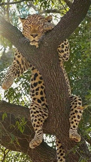 Sleeping Tiger Woke Up After the Arrow 😱 O tigre acordou na árvore #shorts