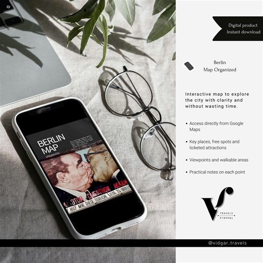 Berlin Digital Map on Google Maps, Travel Guide With Key Places (english) - Etsy Canada