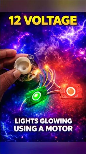 12 Volt Motor Generator Experiment | Two Lights Glowing Using Motor | Amazing DIY Project