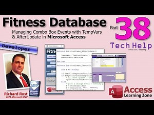 Microsoft Access Fitness Database Part 38: Managing Combo Box Events with TempVars and AfterUpdate