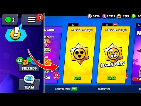 100 Star Drops + 100 LEGENDARY STARR DROPS 🤩 Brawl Stars