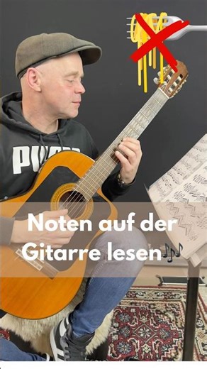 Reading and playing sheet music on the guitar 🎵 #sheetmusicguitar