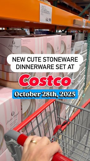 Super cute dinnerware sets at Costco to add to your collection! Check it out. #costco #costcodiscoveries #costcofinds #dinnerware #kitchenset #shopping | Discovering Costco