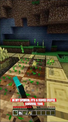 Replanting Hoe in Minecraft Bedrock! Auto Farming Tool | Combine Items Add-On #shorts #minecraft
