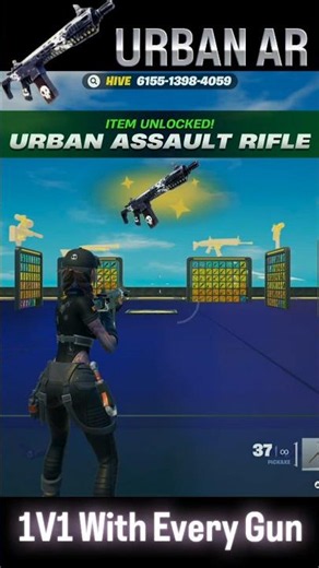 1V1 With Every Gun How to unlock URBAN AR #fortnite #secret