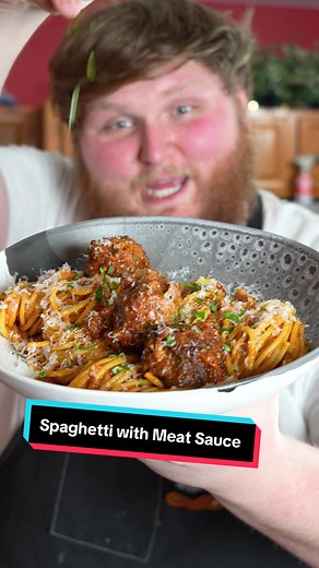 This Spaghetti and Meat Sauce is the first thing I ever taught myself how to cook, it’s very heavily inspired by Alton Browns, but I’ve tweaked it a good bit over the years Ingredients: 1 pound ground beef 2 medium sized Onions 3 stalks of Celery 2 carrots 5 cloves of Garlic 3 tbsp tomato paste 1/2 cup White wine 4 cups Beef broth 1/4 cup Olive oil 2 28 oz cans tomatoes 2 tbsp Dried oregeno 1 tbsp Dried marjoram 2 sprigs Fresh Basil 2 tbsp Balsamic vinegar #spaghetti #pasta #tomatosauce #meatsau