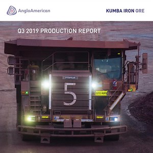 Kumba Iron Ore’s production report for Q3 of 2019 is out. Total production remains on track to meet the full year guidance as announced in Kumba's 2019 interim results on 23 July 2019. Read more here: https://bit.ly/33RTEbq #AngloAmericanReporting | Anglo American