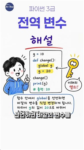 모르면 100% 틀리는 파이썬 global 전역 변수 💻