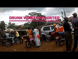 Embarrassing moment captured of a drunk woman staggering home