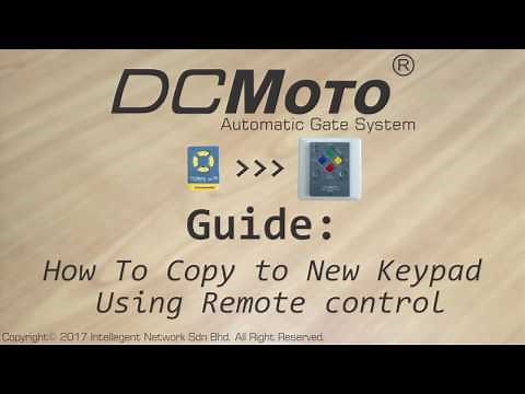 How to Copy Remote Control to wireless Keypad (DCMoto)