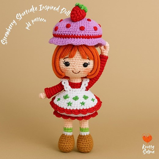 Crochet Amigurumi Doll Pattern – Strawberry Shortcake Inspired (PDF Pattern) - Etsy