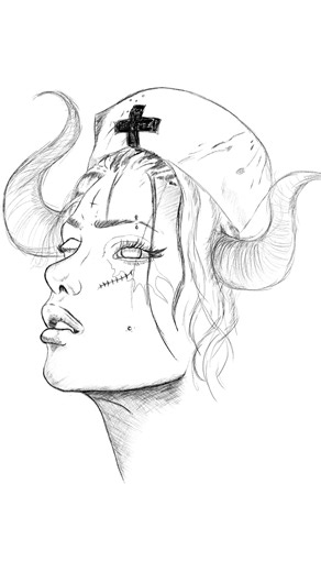 She’s what silence looks like | Dark Digital Art