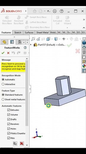 Solidworks tips extract feature from iges