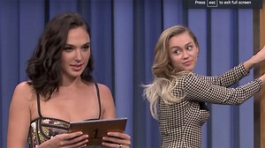 Gal Gadot and Miley Cyrus played charades on Fallon and it wasn't easy