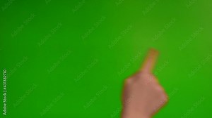 Gestures pack. Girl Teenage hand touching, clicking, tapping, sliding, dragging and swiping on chroma key green screen background. Using a smartphone, tablet pc or a touch screen.