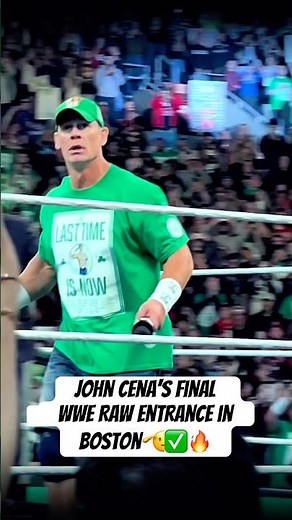 John Cena’s Final WWE Raw Entrance in Boston #WWE #JohnCena #wweraw