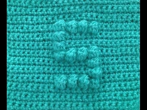 How to crochet a square with bobble stitch chart letter S