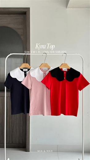 MIX & MAX STORE on Instagram: "New Arrivals!! ✨ Kyra Top Navy | Pink | Red Only IDR 598.000 Size Chart: S - Bust 98 cm | Length 61 cm M - Bust 102 cm | Length 62 cm L - Bust 106 cm | Length 63 cm XL - Bust 110 cm | Length 64 cm"