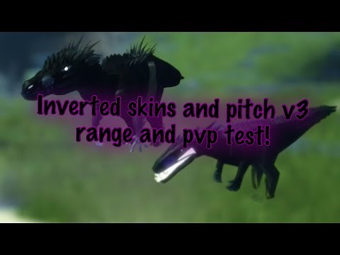roblox dinosaur simulator new inverted skins and pitch albino v3 range test and pvp test!