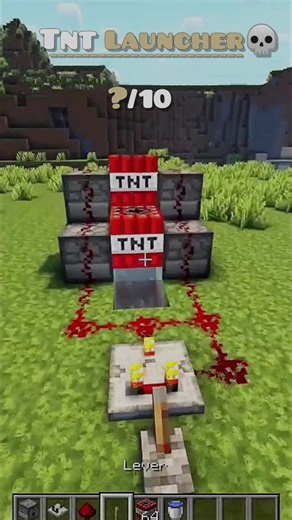 Minecraft tnt launcher💀 #fxyoeditz