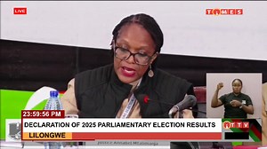 DECLARATION OF 2025 PARLIAMENTARY ELECTION RESULTS | 30 SEPTEMBER 2025 | Times 360 Malawi
