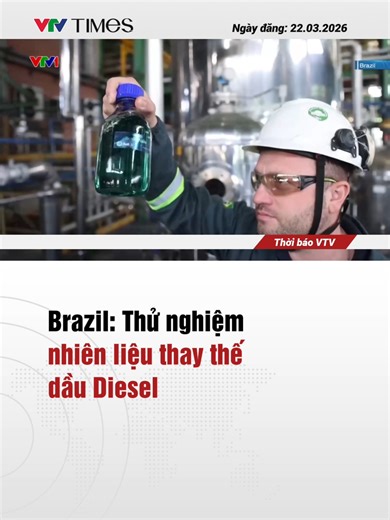 Trong bối cảnh xung đột tại Trung Đông tiếp tục gây biến động thị trường năng lượng toàn cầu, một thành phố ở Brazil đang thử nghiệm phương pháp thay thế dầu Diesel bằng nhiên liệu sinh học nội địa, mở ra hướng đi mới về tự chủ năng lượng. #vtvtimes #tiktoknews #thoisu #tintuc #diesel