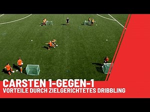 Carsten 1-gegen-1 | Zweikampf-Übung fürs Fußballtraining [Dribbling | Ballannahme]