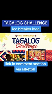 TAGALOG CHALLENGE with 3 CATEGORIES: https://www.raket.ph/ai_design/products/ice-beaker-for-presentation-tagalog-challenge-with-3-categories #foryou #fyp #icebreaker #canva #icebreakerideas #canvadesign #canvatemplate #digitalproducts #creatorsearchinsights #tagalog #tagalogchallenge #game #partygame #onlineclass #presentation #reporting #zoom #fungames | Ate Ai