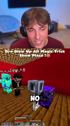 Bro Blew Up All Magic Trick Show Place ! #minecraft #gaming