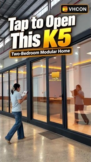 Open the K5: 15-Second Two-Bedroom Modular Home Tour #prefabhouse #interiordesign #prefabsupplier