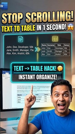 Stop Making Tables Manually! Use This MS Word Hack 😱