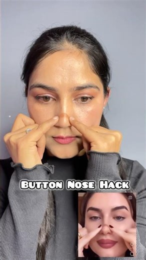 Button Nose Contour Tutorial✨✅ #shortsfeed #makeup #makeuphacks #nosecontouring