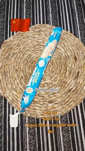 Let's try Tobo One Centre filled with a triangular wafer bar milk flavour #snack #wafer