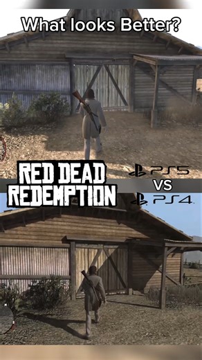 New Red Dead Redemption PS5 Version vs PS4 Version! #readdeadredemption #shorts