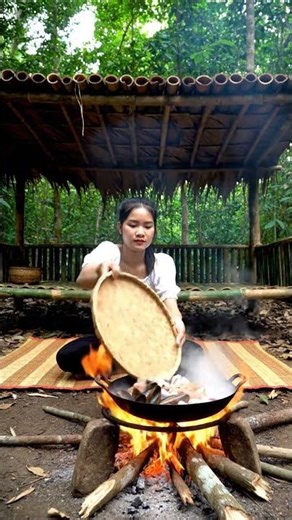 Cooking & Eating Wild Food in the Forest | Delicious Food