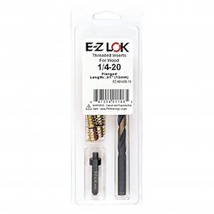 E-Z LOK E-Z Hex Thread Repair Kit for Soft Wood Flanged Threaded Inserts 1/4-20 x 13mm, Drill, Installation Tool