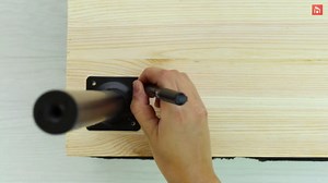 DIY fur-covered stool