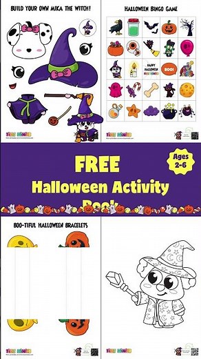 🎃 FREE Halloween Activity Book for toddlers & kids ! 👻 Get Your Printable Pack Now! | Tiny Minies