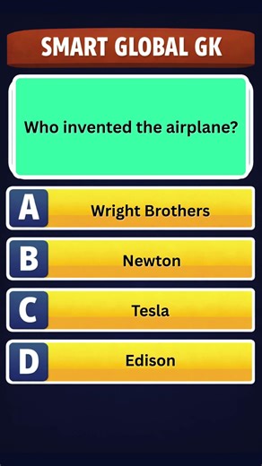 Who invented the airplane | SmartGlobalGK | GK Quiz
