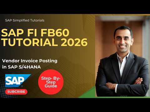 SAP FI FB60 Vendor Invoice Posting in S/4HANA | Step by Step Complete Tutorial 2026