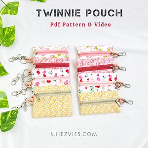 Twinnie Pouch Sewing Pattern: Mini Keychain Wallet Tutorial (PDF Pattern) - Etsy